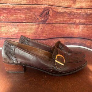 Roberto Capucci Brown Leather Slip On Loafers